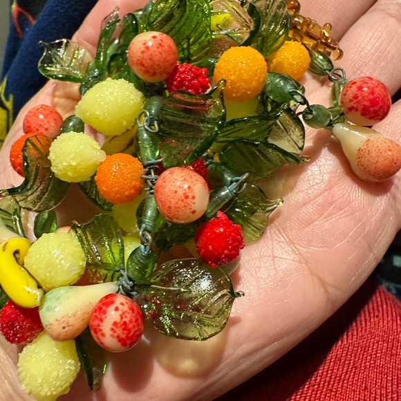 Venetian Glass Tutti Fruity Glass Necklace - Picture 12 of 16